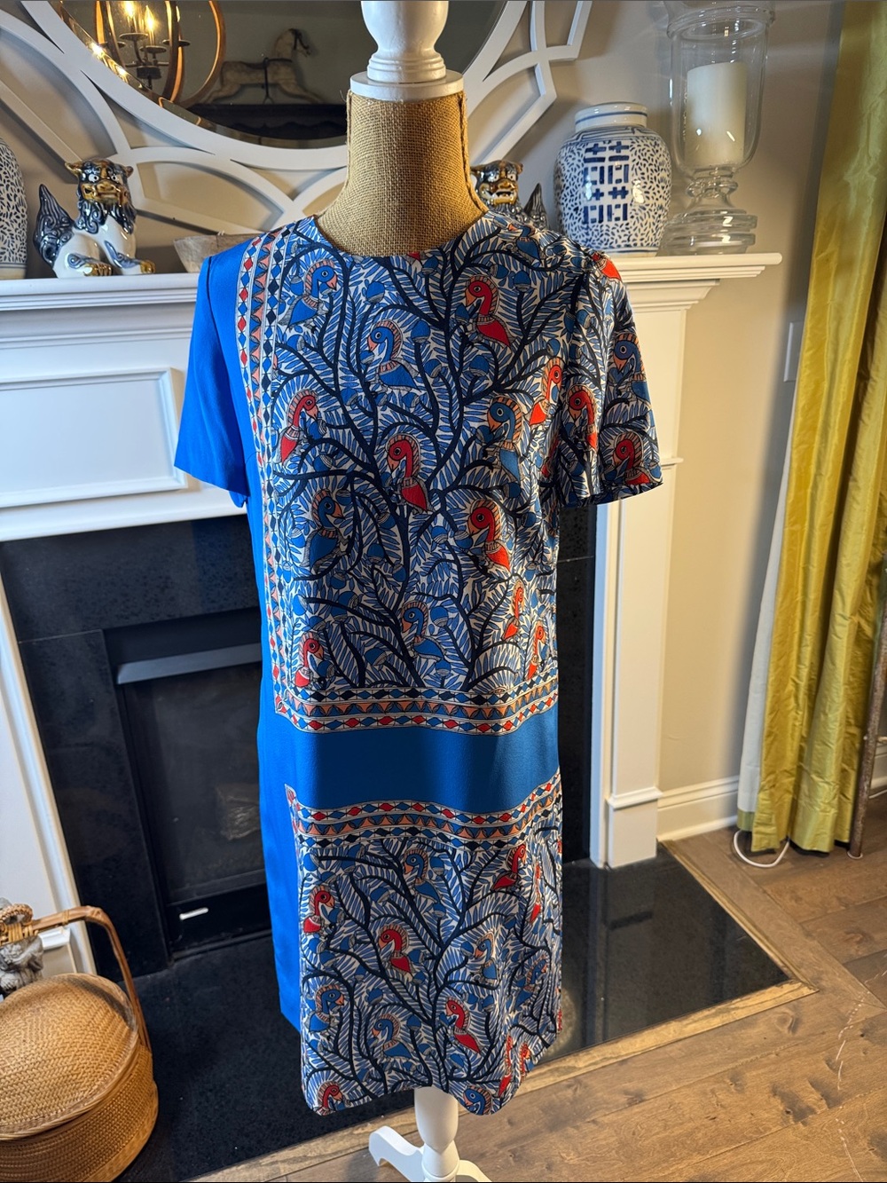 Tory Burch Mallory Printed Silk Dress “Something Wild”